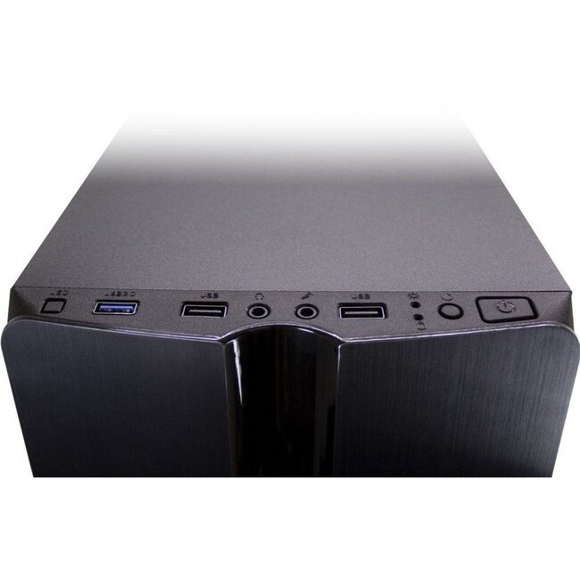 Inter-Tech Thunder Blue Light | Midi Tower Case | Zwart | RENEWED (refurbished)