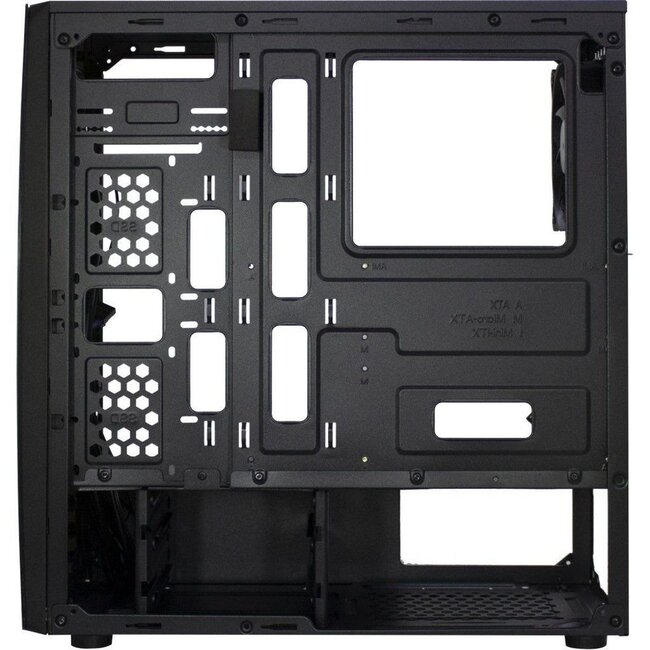 Inter-Tech Thunder Blue Light | Midi Tower Case | Zwart | RENEWED (refurbished)