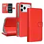 Tuniq iPhone  Book Case hoesje - Pasjeshouder voor 3 pasjes - Magneetsluiting - Hanger - Rood