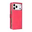 Tuniq iPhone  Book Case hoesje - Pasjeshouder voor 3 pasjes - Magneetsluiting - Hanger - Roze