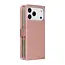 Tuniq iPhone  Book Case hoesje - Pasjeshouder voor 3 pasjes - Magneetsluiting - Hanger - Rose Goud
