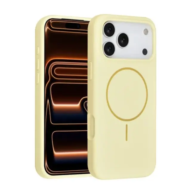 Tuniq iPhone  Backcover hoesje - Magsafe - Full Silicone - Geel