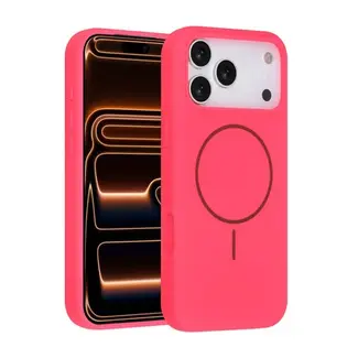Tuniq iPhone  Backcover hoesje - Magsafe - Full Silicone - Fel Roze