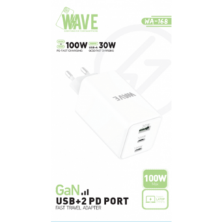 Wave Wave WA-168 GaN Fast Travel Adapter 100W PD + 30W USB-A