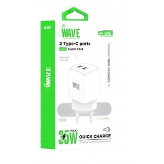 Wave Wave WA-253 Travel Quick Charger 35W 2Port Type-C (wit)