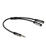 ACT AC3620 | 3.5mm Splitterkabel | 0,15 Meter | 1x Male naar 2x Female | Zwart