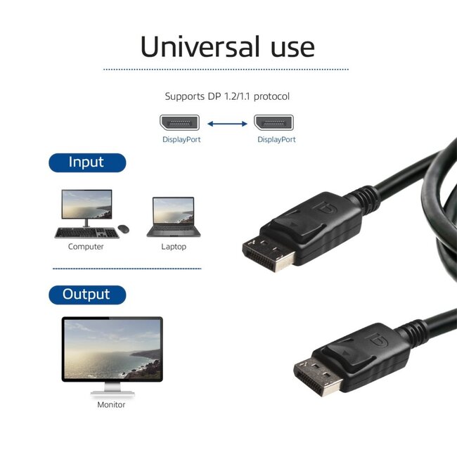 ACT AK3981 | DisplayPort Kabel | 3,0m | Zwart