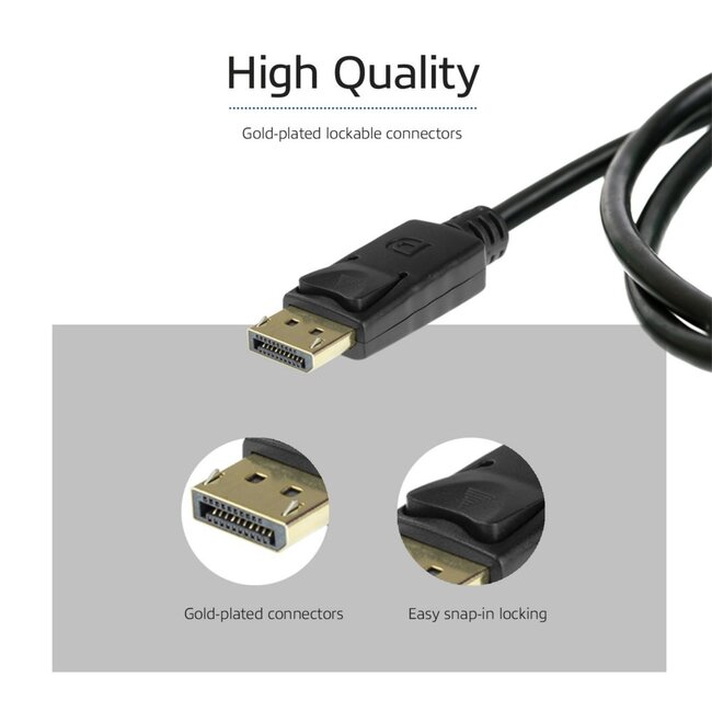 ACT AK4073 | DisplayPort 1.4 Kabel | 2,0m | Zwart