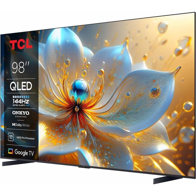 TCL 98T8C | 98” 4K QLED | 144Hz Motion | Dolby Vision & Dolby Atmos | Google TV & WiFi (2025) | OPEN BOX (refurbished)