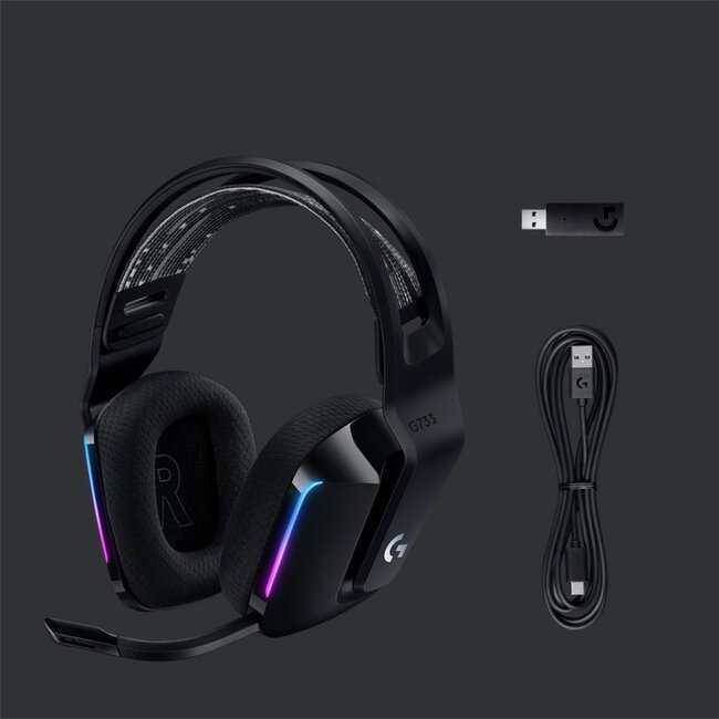 Logitech G G733 LIGHTSPEED Wireless Gaming Headset | RGB | Zwart
