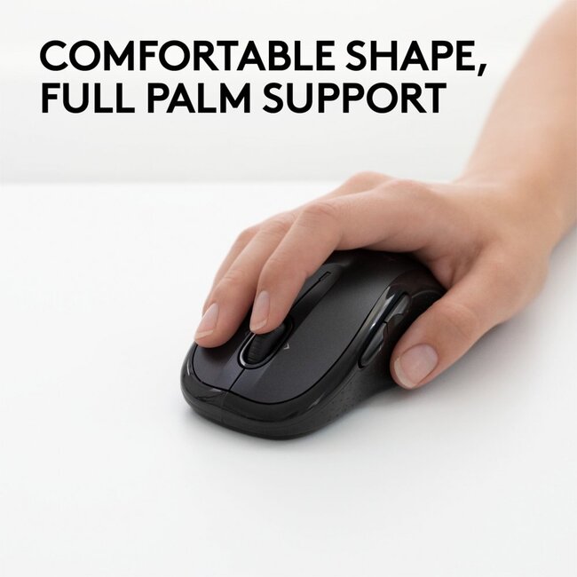 Logitech M510 | Draadloze Muis | Links- en Rechtshandig | RF | 1000 DPI | Zwart | Returned (refurbished)