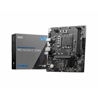 MSI PRO H610M-E | Socket LGA 1700 | Intel H610 | 2xDDR4 | Micro-ATX | Moederbord | OPEN BOX (refurbished)
