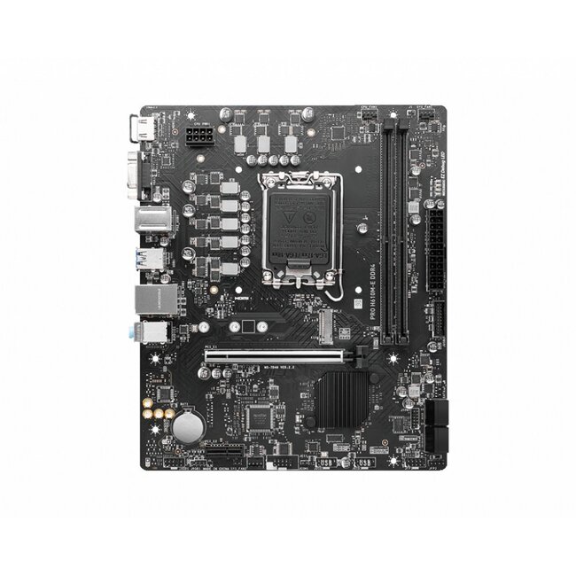 MSI PRO H610M-E | Socket LGA 1700 | Intel H610 | 2xDDR4 | Micro-ATX | Moederbord | OPEN BOX (refurbished)