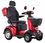 BELA scootmobiel rood - 80 km actieradius - vierwielvering - 20 km/u
