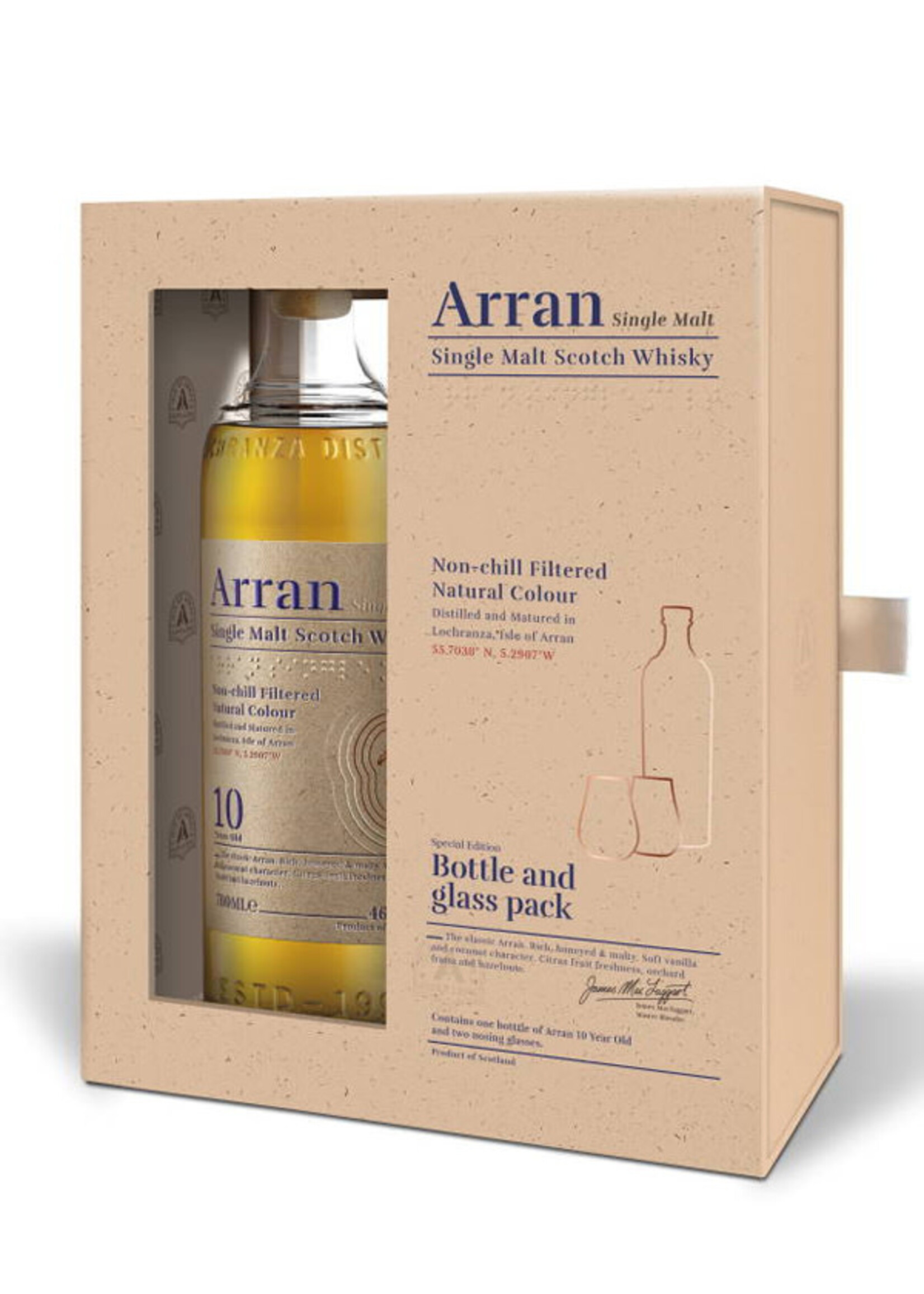 Arran 10Y + 2 Glasses