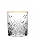 Pasabahce Timeless Tumbler Glass Gold Rim