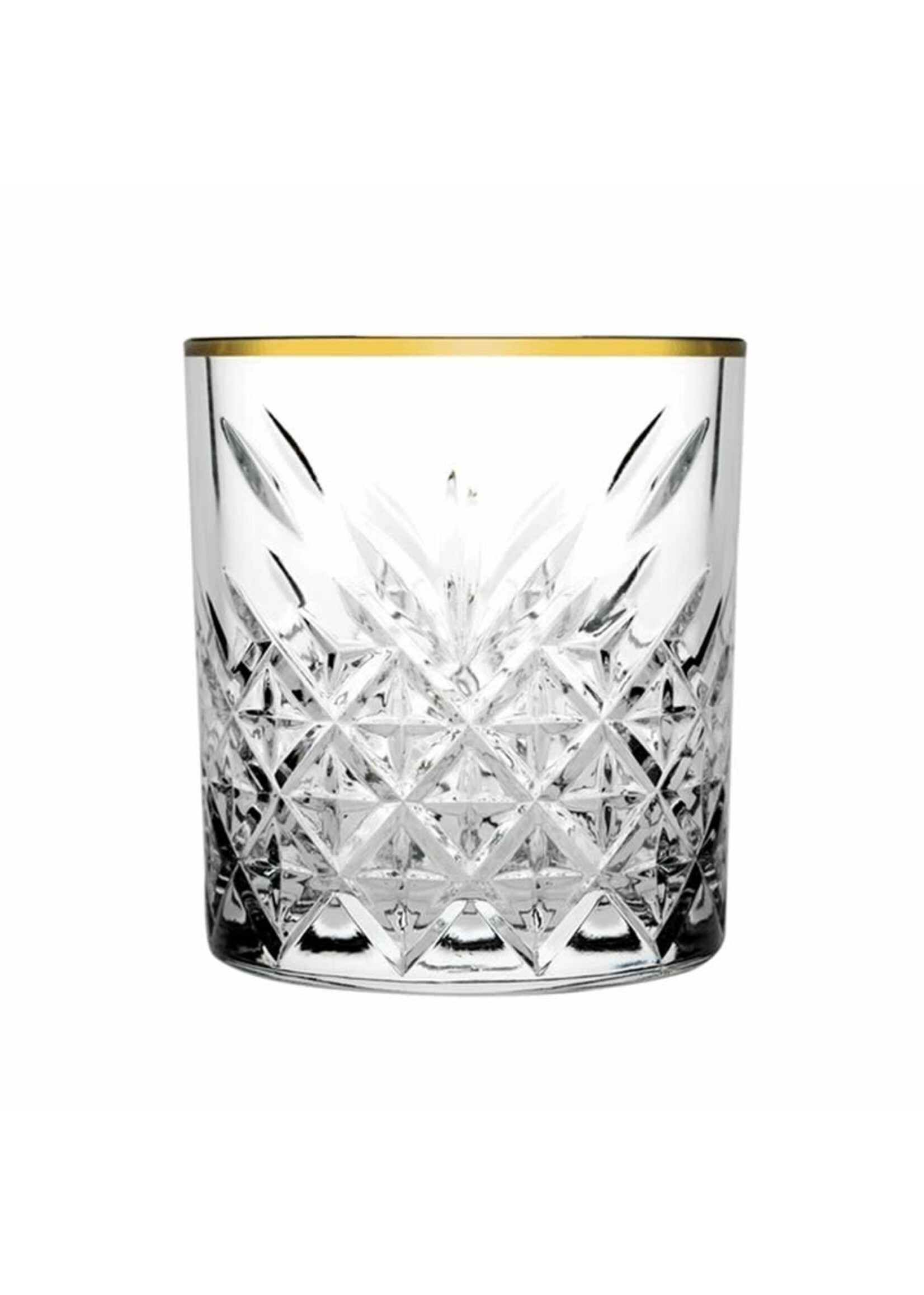 Pasabahce Timeless Tumbler Glass Gold Rim