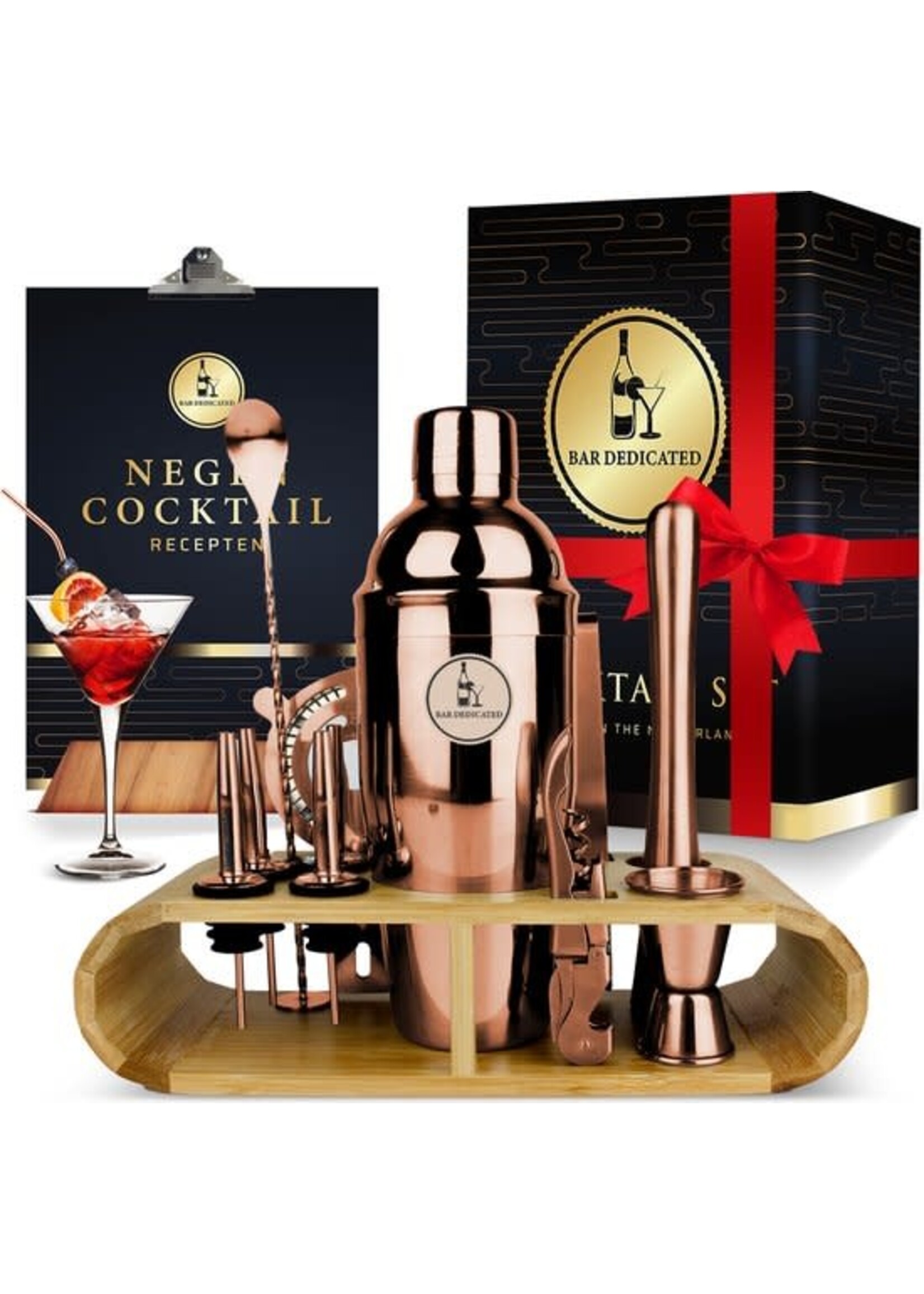 Bar Dedicated Cocktail Set Gold 16-Delig