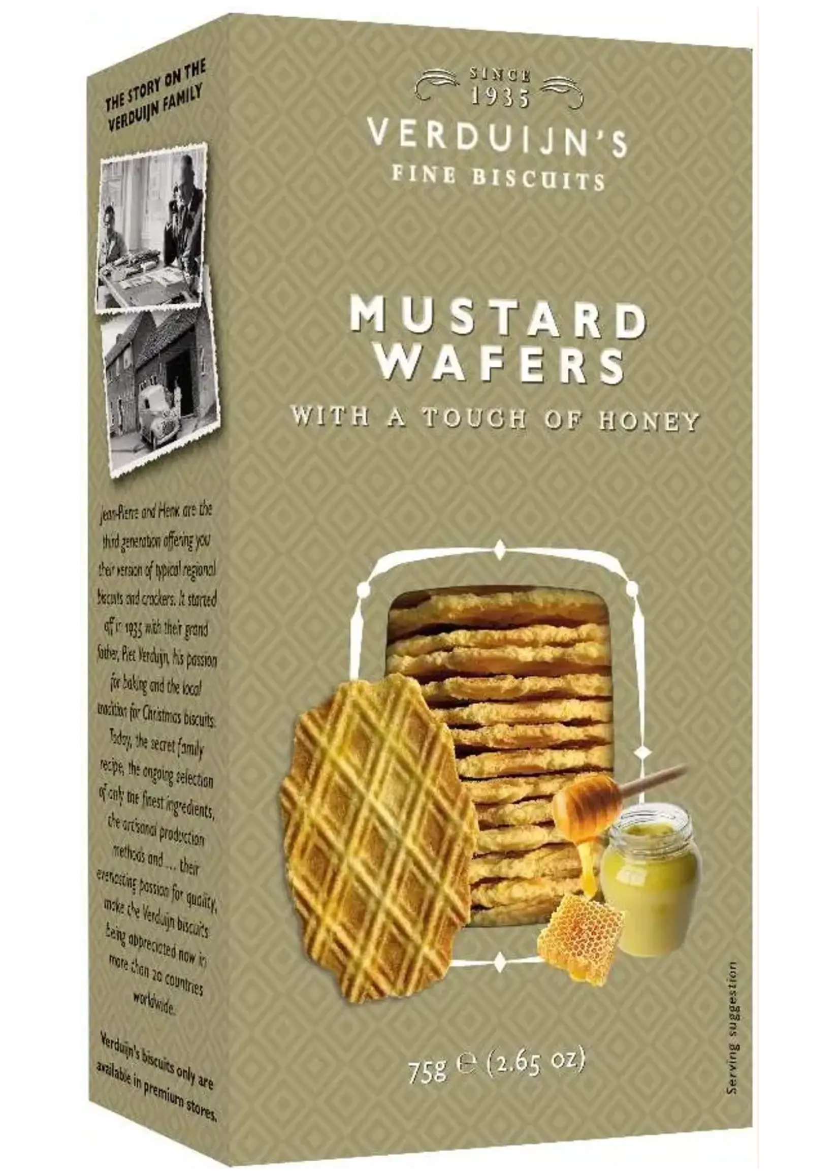 Verduijn's Cheese Biscuits Honey & Mustard 75g