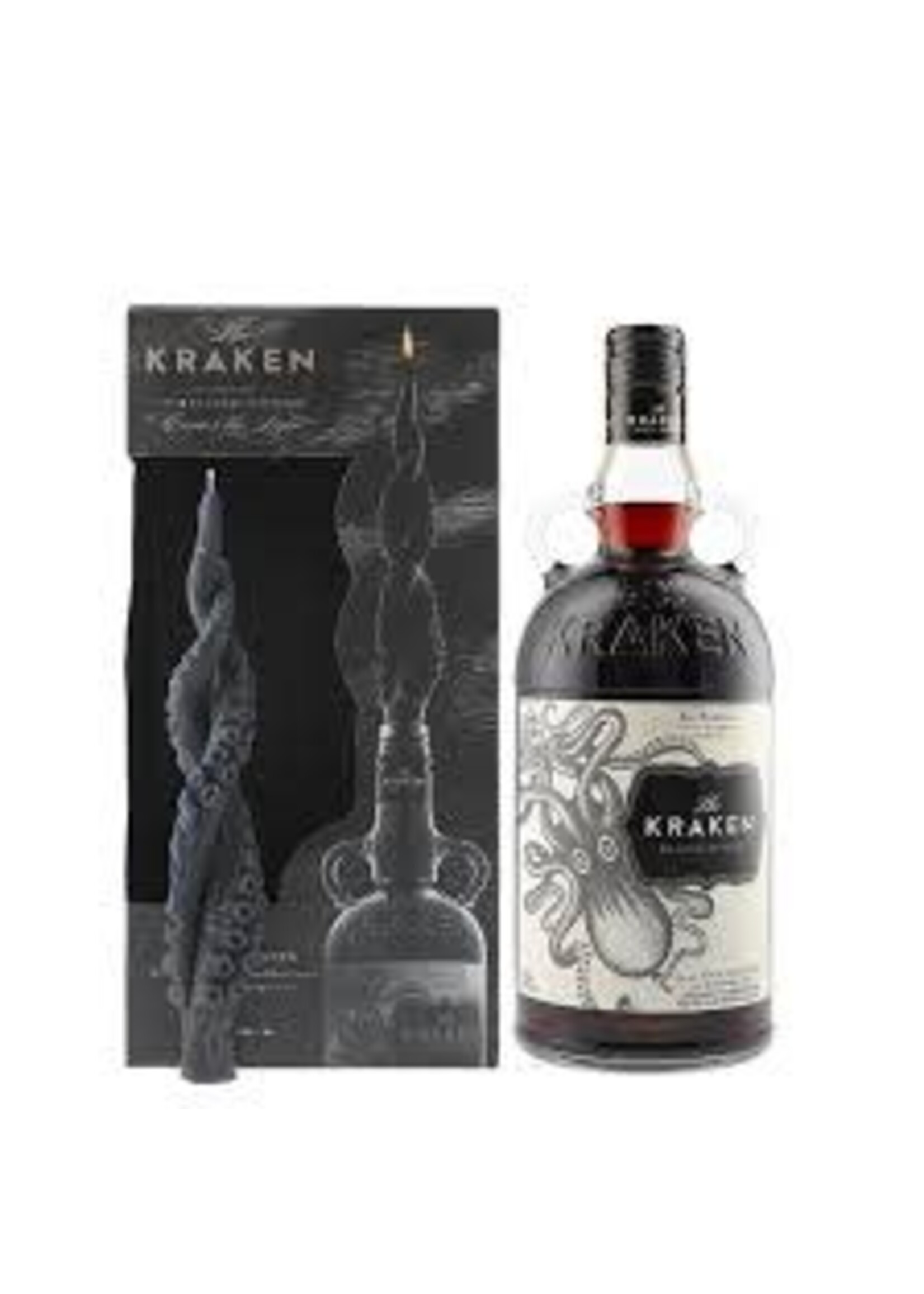 The Kraken Black Spiced Rum 1L + Candle Gift