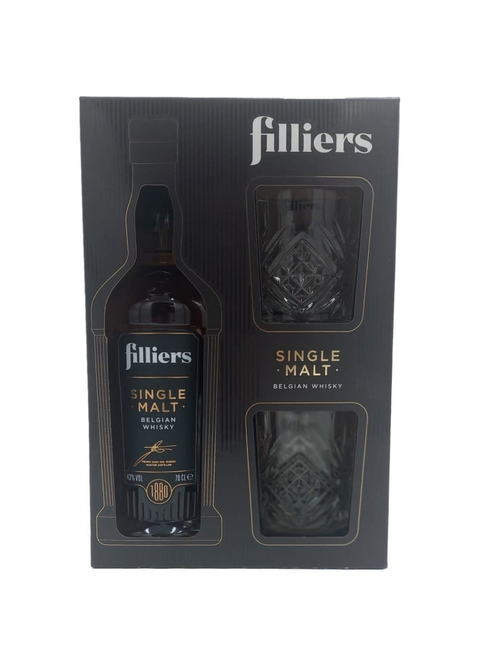 Filliers Single Malt Whisky + 2 Glasses Giftpack