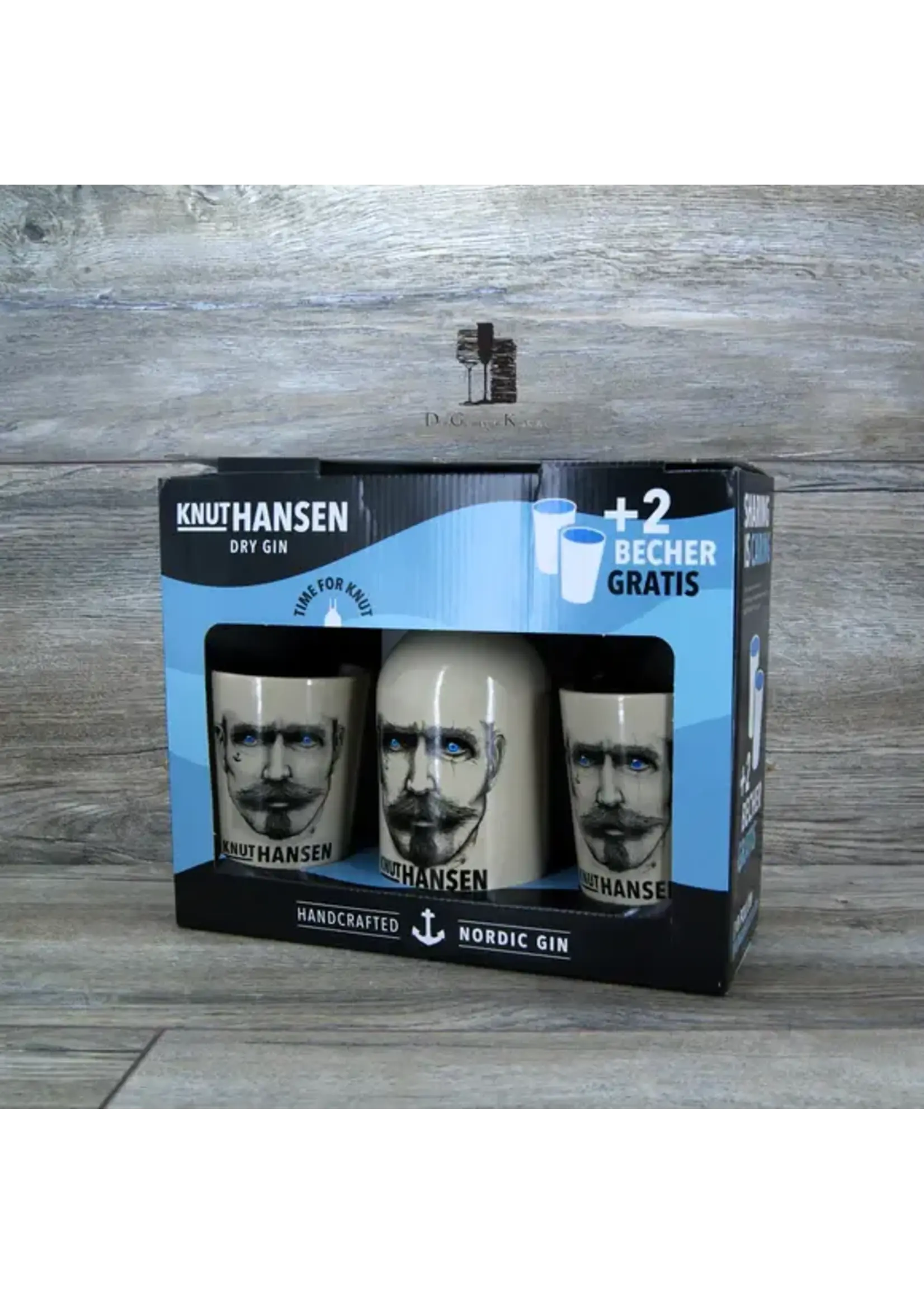 Knut Hansen Dry Gin + 2 Cups Giftbox