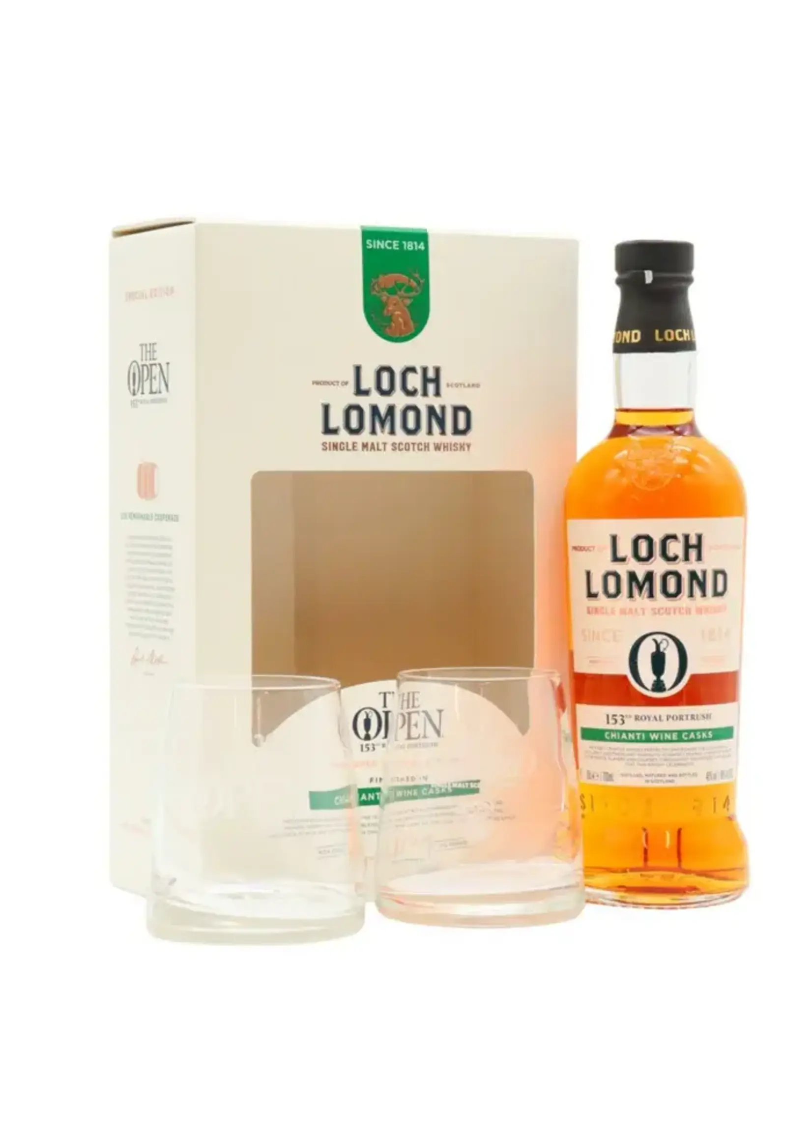 Loch Lomond Chianti Wine Finish + 2 Glasses Giftpack