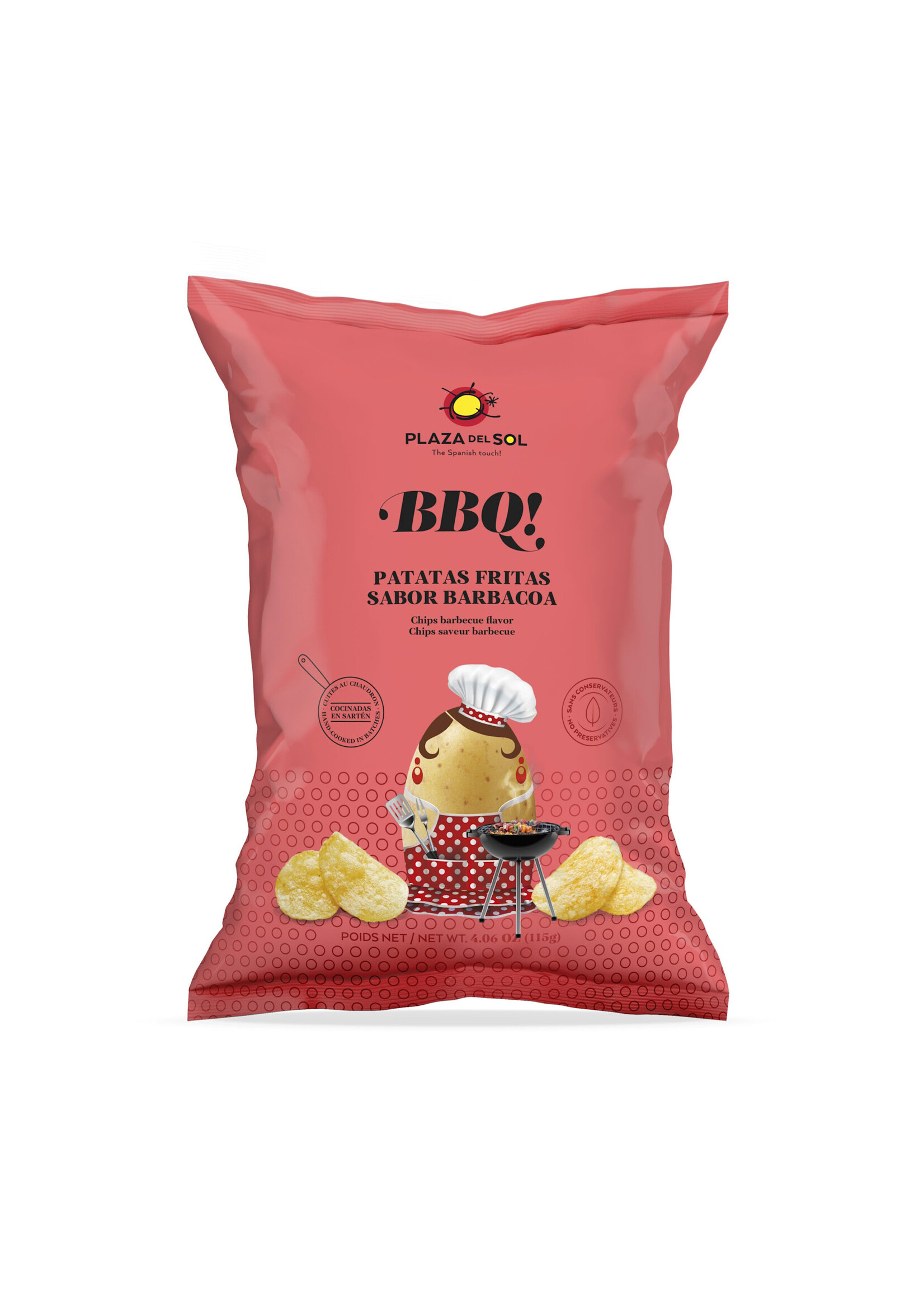 Plaza del Sol BBQ Chips 115g