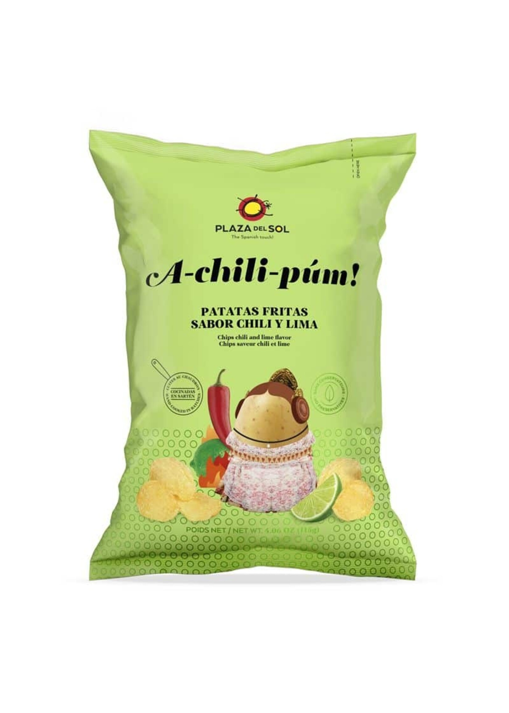 Plaza del Sol A-chili-pum Chips 115g
