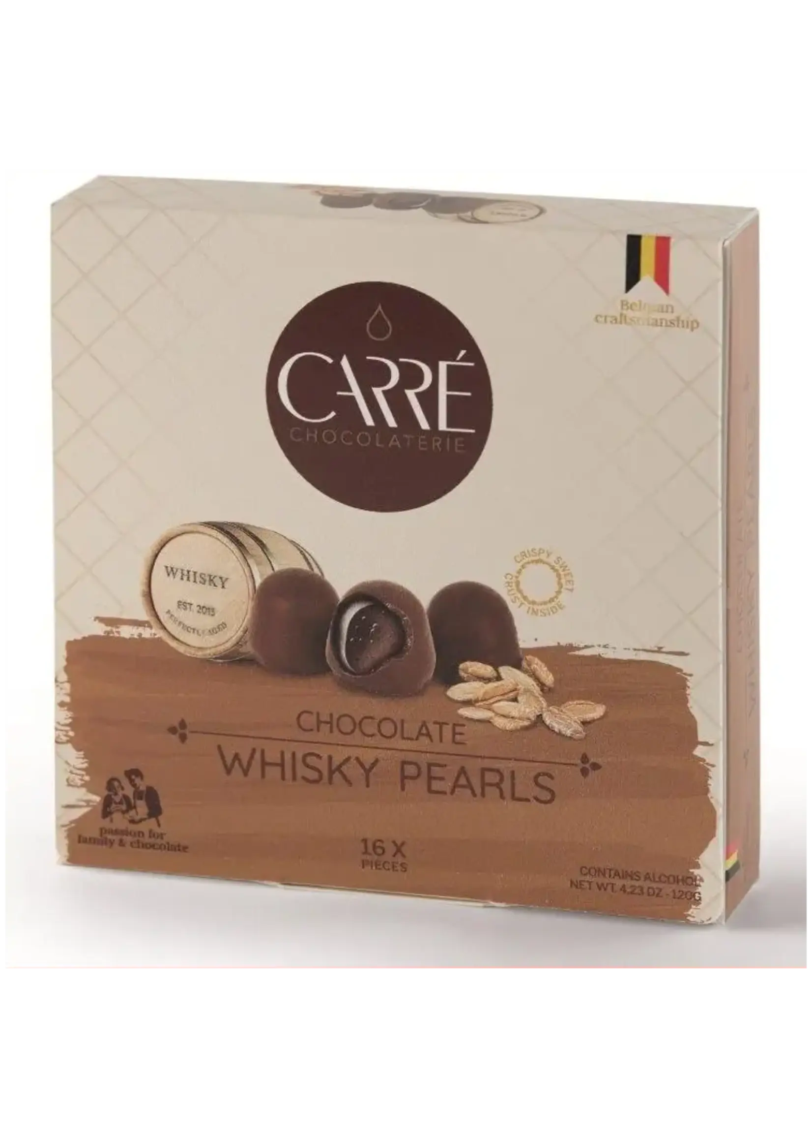 Carré Chocolate Whisky Pearls 120g