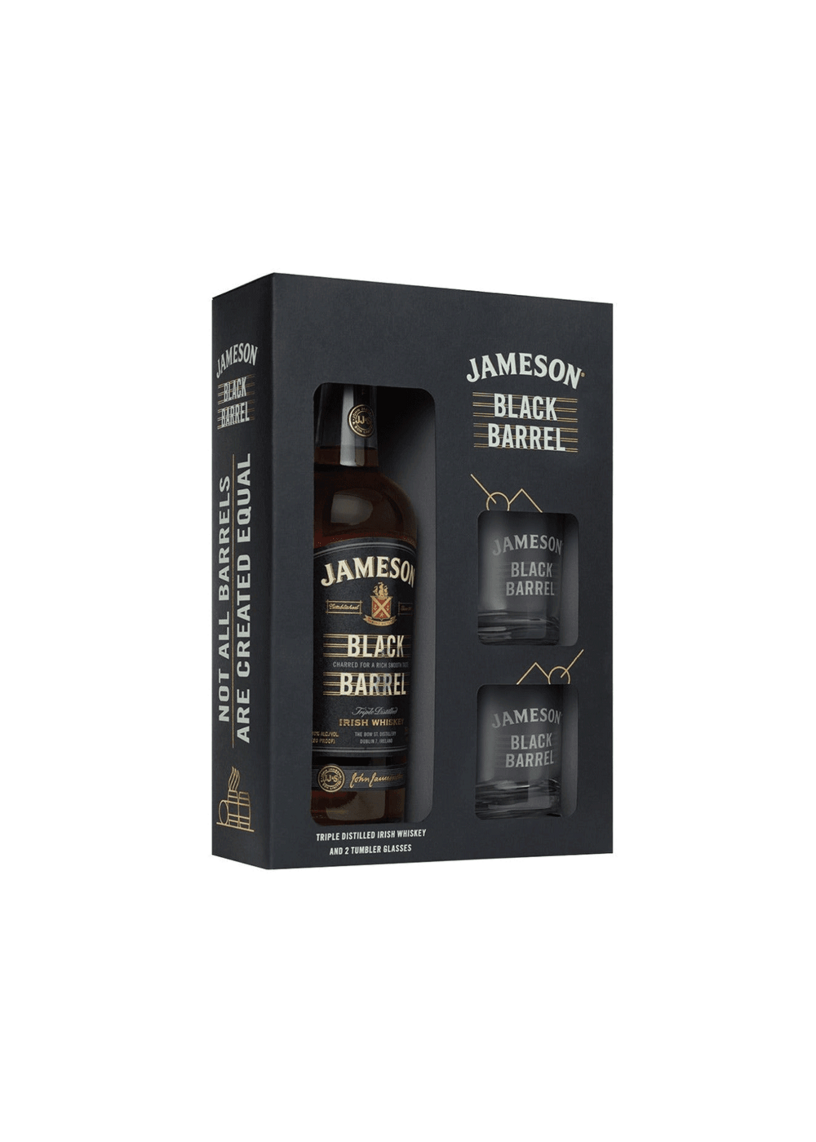 Jameson Black Barrel + 2 Glasses Giftbox