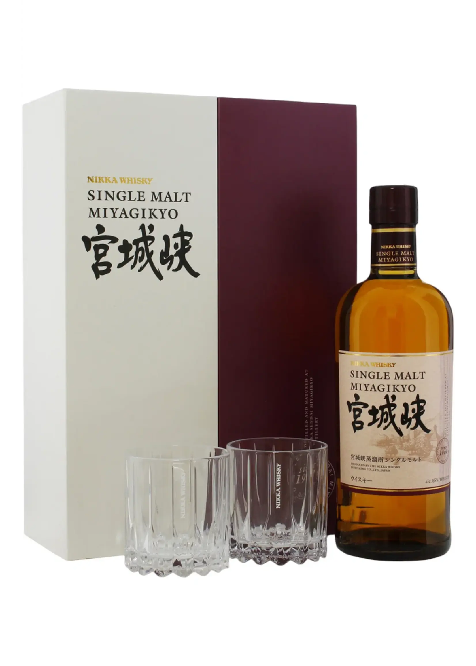 Miyagikyo Single Malt + 2 Glasses Giftpack