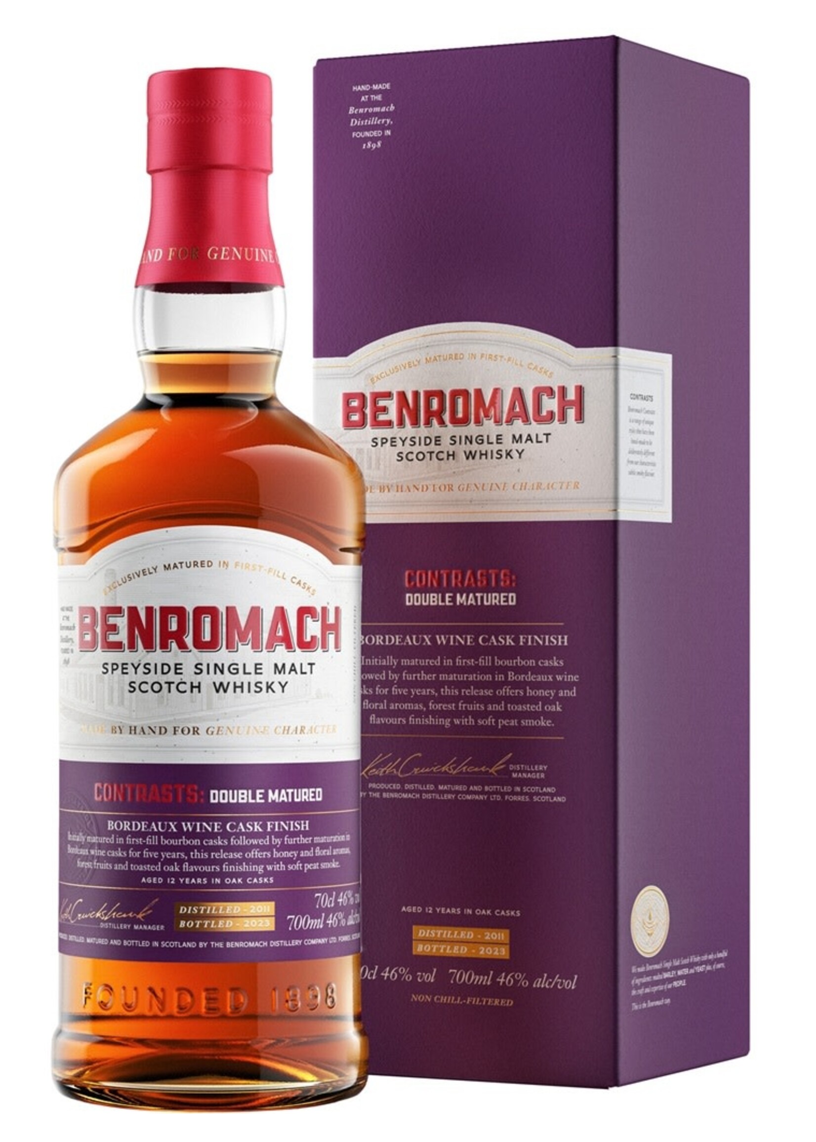 Benromach Double Matured Bordeaux Wine Cask Finish