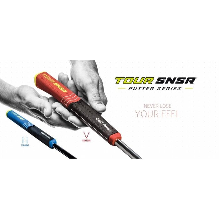 GolfPride GolfPride Tour SNSR Straight Putter Grip 104cc - Negro Azul Amarillo
