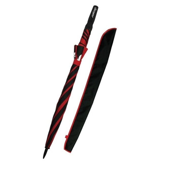 Clicgear Clicgear Paraguas de Golf Double Canopy de 68 pulgadas - Rojo Negro