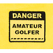 Nova Golf Nova Golf 'Danger Amateur Golfer' Toalla de golf - Amarillo Negro