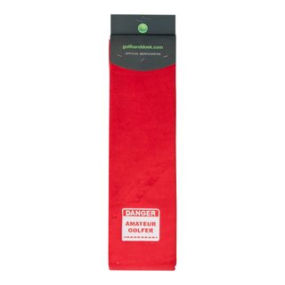 Nova Golf Nova Golf 'Danger Amateur Golfer' Toalla de Golf - Rojo Blanco
