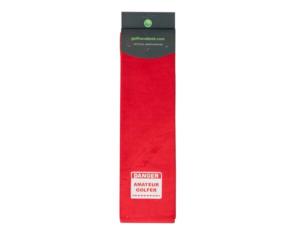 Nova Golf Nova Golf 'Danger Amateur Golfer' Toalla de Golf - Rojo Blanco
