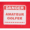 Nova Golf Nova Golf 'Danger Amateur Golfer' Toalla de Golf - Rojo Blanco
