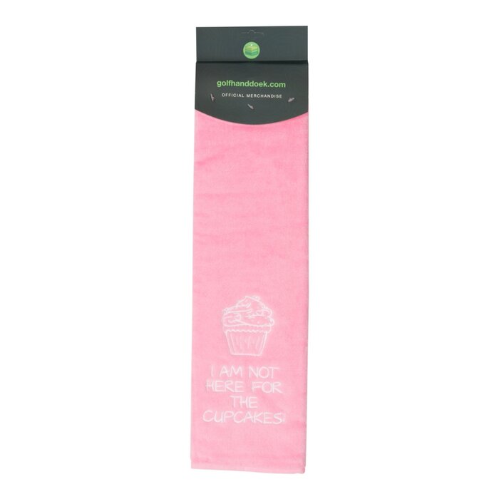 Nova Golf Nova Golf 'I Am Not Here For The Cupcakes' Toalla de golf - Rosa Blanco