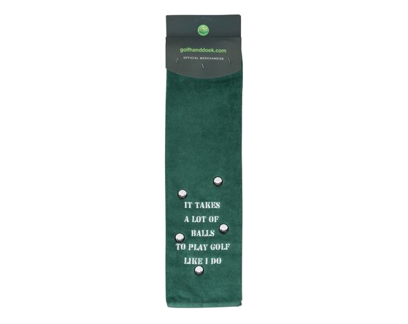 Nova Golf Nova Golf 'It Takes A Lot Of Balls' Toalla de golf - Verde Blanco