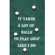 Nova Golf Nova Golf 'It Takes A Lot Of Balls' Toalla de golf - Verde Blanco