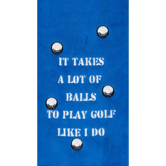 Nova Golf Nova Golf 'It Takes A Lot Of Balls' Golf Towel - Blue White
