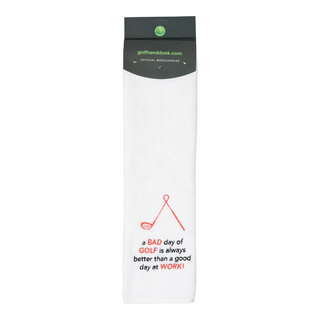 Nova Golf Nova Golf 'A Bad Day of Golf' Golf towel - White Black Red
