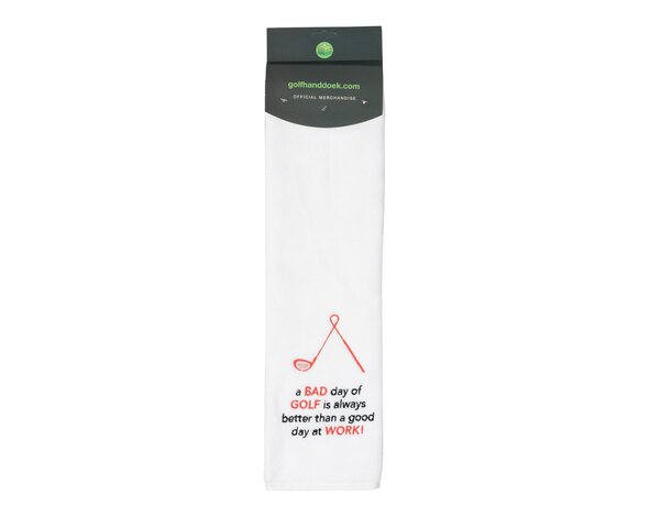 Nova Golf Nova Golf 'A Bad Day of Golf' Golf towel - White Black Red