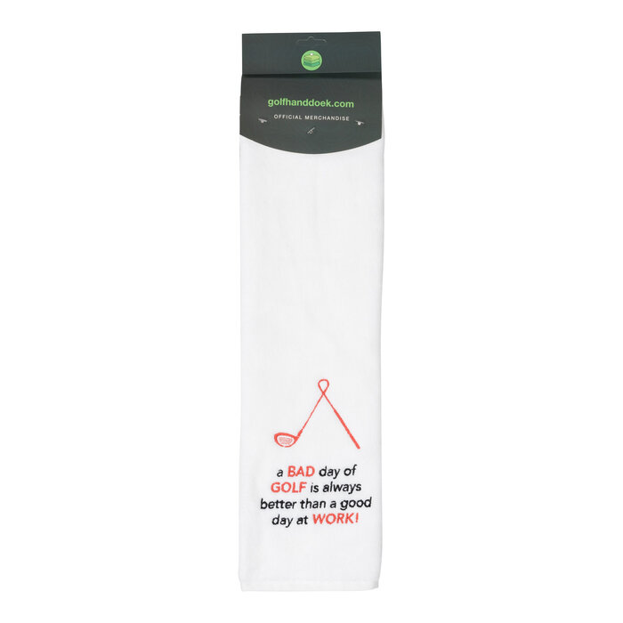 Nova Golf Nova Golf 'A Bad Day of Golf' Golf towel - White Black Red