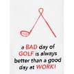 Nova Golf Nova Golf 'A Bad Day of Golf' Golf towel - White Black Red