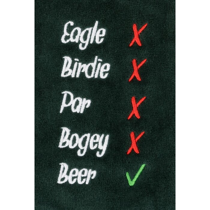 Nova Golf Nova Golf 'Eagle Birdie Beer' Toalla de golf - Verde