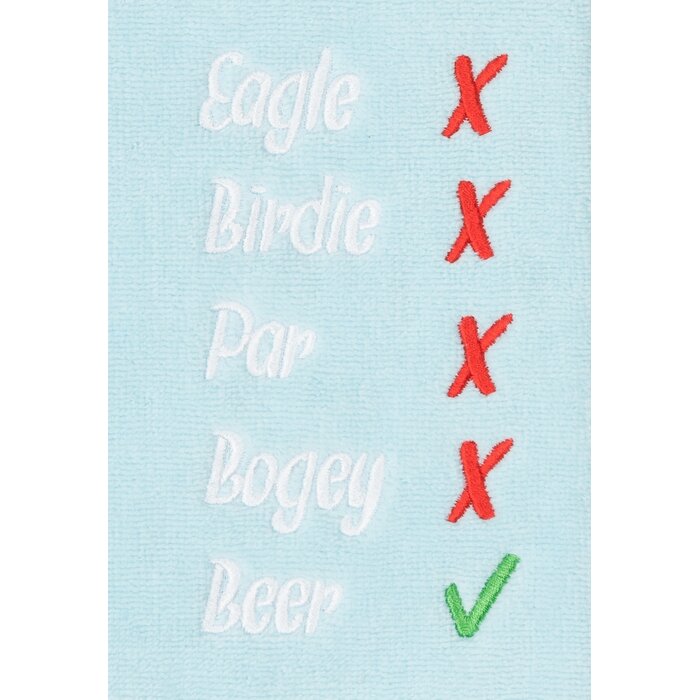 Nova Golf Nova Golf 'Eagle Birdie Beer' Toalla de golf - Azul claro