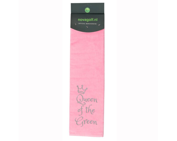 Nova Golf Nova Golf 'Queen Of The Green' Tri-Fold Golf Towel - Pink
